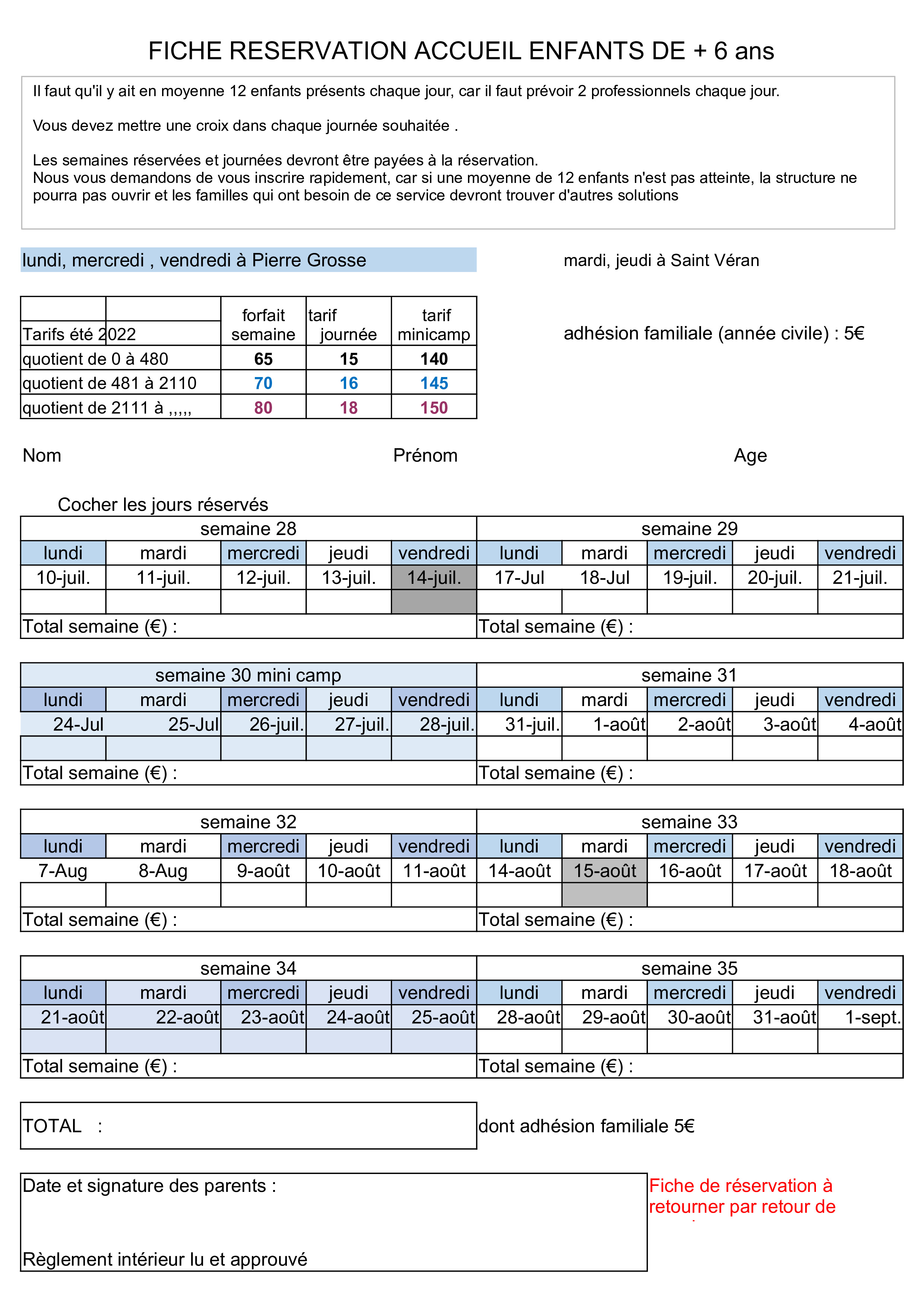CL 2023 fiche de réservation